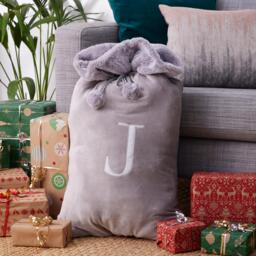 OHS Christmas Alphabet Sack, Grey - J
