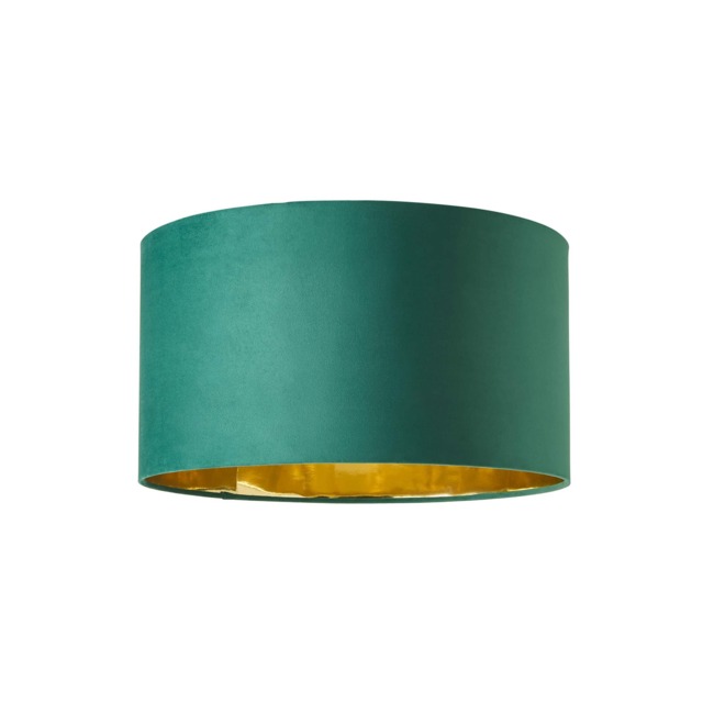 ValueLights Reni Large Forest Green Velvet Chrome Shade