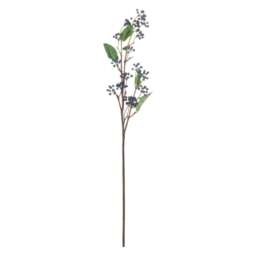 Hill Interiors Artificial Faux Viburnum Berry Spray - Blue/Green/Brown - 80cm