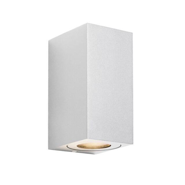 Nordlux Canto Outdoor Wall Light White Aluminium Solar GU10 Sensor Coastal/Marine Safe - Mains Powered, IP44