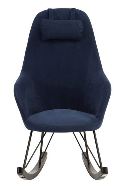 Kolding Blue Fabric Rocking Chair Blue