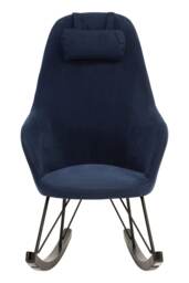 Kolding Blue Fabric Rocking Chair Blue