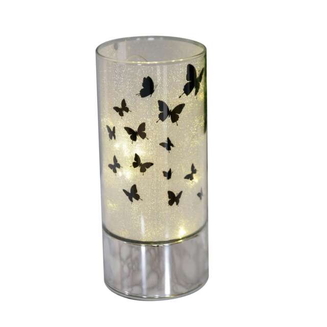 Glass Butterfly Design Tube with LED Lights