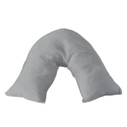 Microfibre Soft Touch V Shape Plain Dyed Pillowcase Silver Silver
