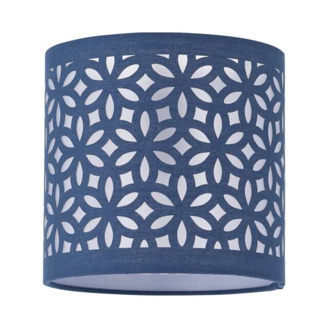 Navy Blue Laser Cut 15.5cm Table Lamp Shade Blue Small 1