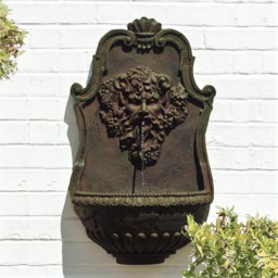 Zeus Wall Water Feature with Lights H83cm