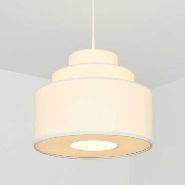 CGC Selina Tiered Layered Lampshade White Cotton