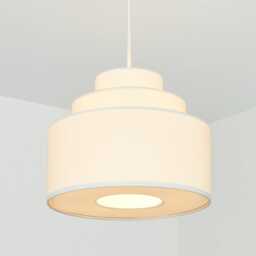 CGC Selina Tiered Layered Lampshade White Cotton