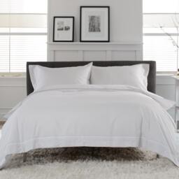 Southport 100% Cotton Duvet Cover Set with Cuffed Finish – Soft, Breathable, Premium Quality Bedding Grey Grey Super King