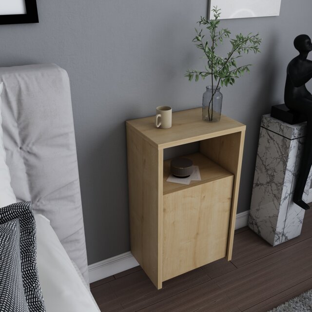 Decorotika Carlin Modern Nightstand - 36 cm W x 61 cm H x 25 cm D