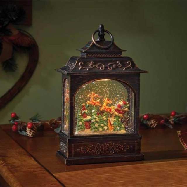 29cm Battery Operated LED Christmas Flying Santa Lantern Decoration