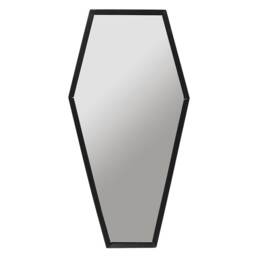 Something Different Coffin Wall Mirror - White/Black - 50cm x 1cm x 25cm