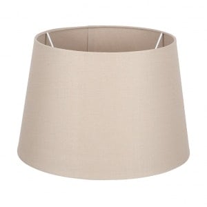 40cm Taupe Tapered Poly Cotton Lampshade For Table and Floor Lamps