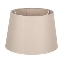 40cm Taupe Tapered Poly Cotton Lampshade For Table and Floor Lamps