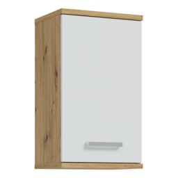 Veris Small Hanging Cupboard with 1 Door in Artisan Oak and Light Grey