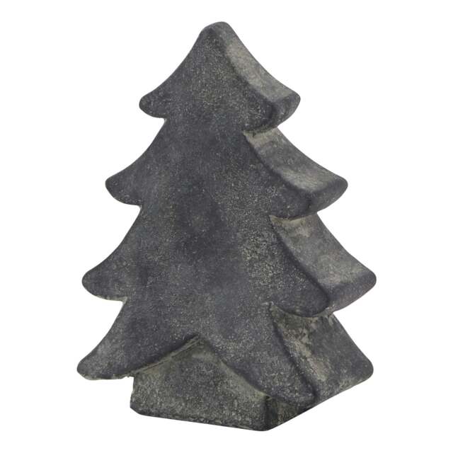 Hill Interiors Amalfi Christmas Tree Decoration - Grey - 17cm x 5cm x 12cm