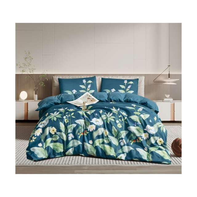 Ezysleep Zarah Floral Easycare Duvet Set Printed Duvet Cover and Pillowcases Multi