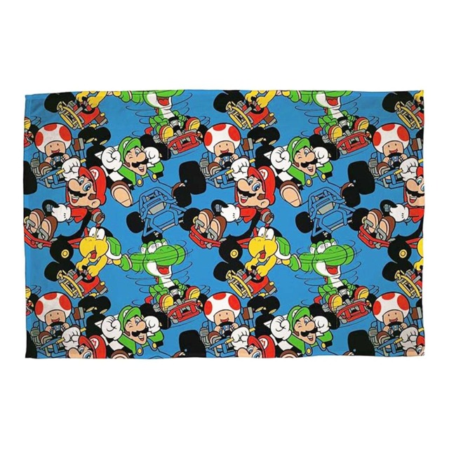 Nintendo Vroom Fleece Super Mario Blanket Multi Multicoloured 150cm x 120cm 1