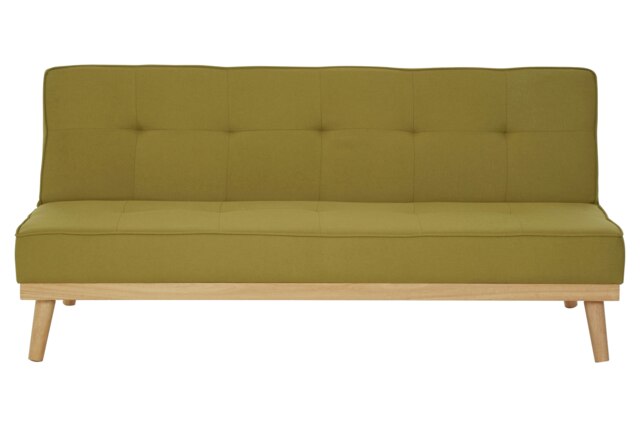 Interiors by Premier 3 Seat Green Sofa Bed, Comfy Padded Velvet Seat, Built to Last Bedroom Sofa, Easy to Clean Lounge Sofa Green Three Seater