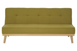 Orsina 3 Seat Green Sofa Bed, Comfy Padded Velvet Seat, Built to Last Bedroom Sofa, Easy to Clean Lounge Sofa
