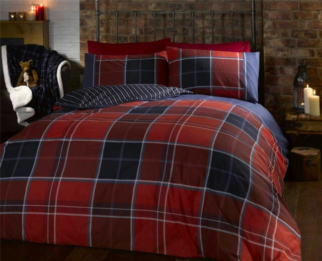 Argyle Design Tartan Duvet Cover Set - King