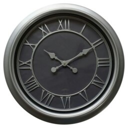 Hill Interiors Bloomsbury Wall Clock - Silver - One Size
