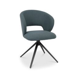 Bentley Designs - Stella - Swivel Chair in Blue Boucle Fabric (Single)