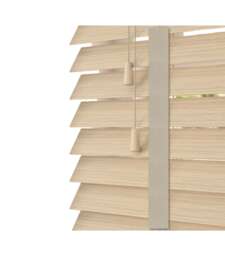 170cm Natural Oak Faux Wood Venetian Blinds with Tapes (120cm Drop) Brown Brown