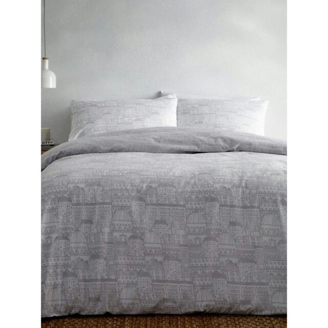 Portfolio Home Old Town Duvet Cover Set - Grey - Double Grey Double