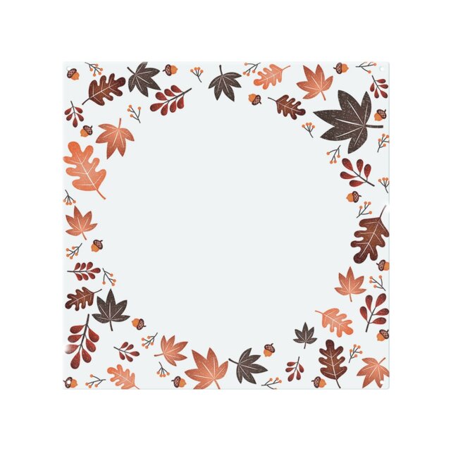 Decorative Autumn Splash Back White
