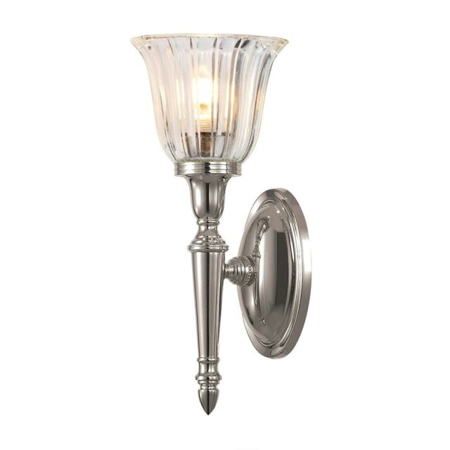 Dryden 1 Light Bathroom Wall Light Polished Nickel IP44, G9