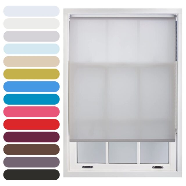 190cm Wide Daylight Roller Blind 165cm Drop Grey Grey
