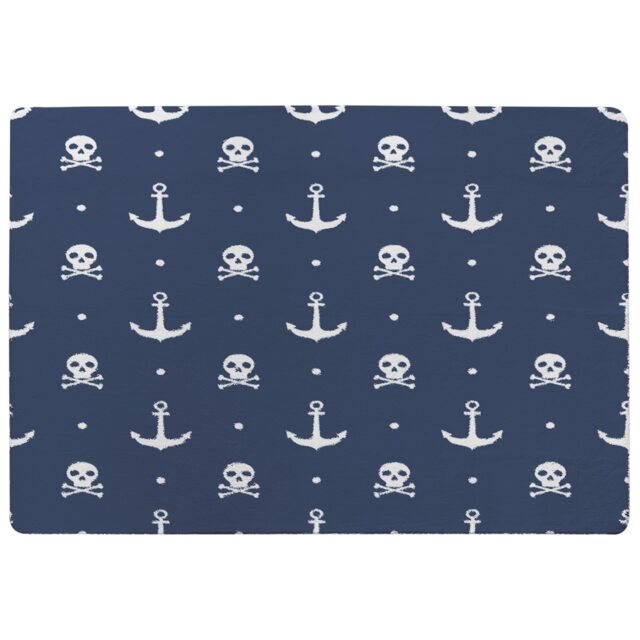 Anchor With Skull & Bones Rug Multi