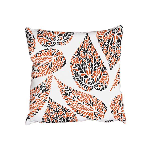 Swirl with floral doodled textures (Outdoor Cushion)