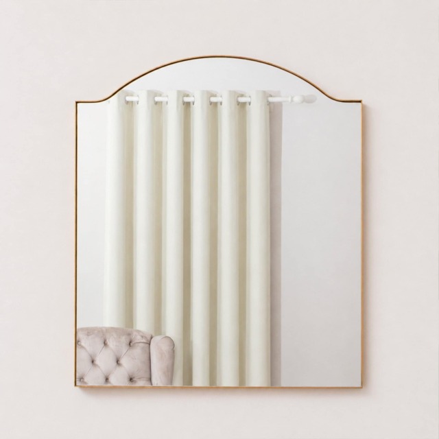 Antique Gold Metal Framed Wall Mirror - 50cm X 65cm