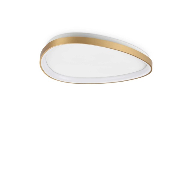 Gemini 61cm ON-OFF Integrated LED Semi Flush Light Brass 3850Lm 3000K