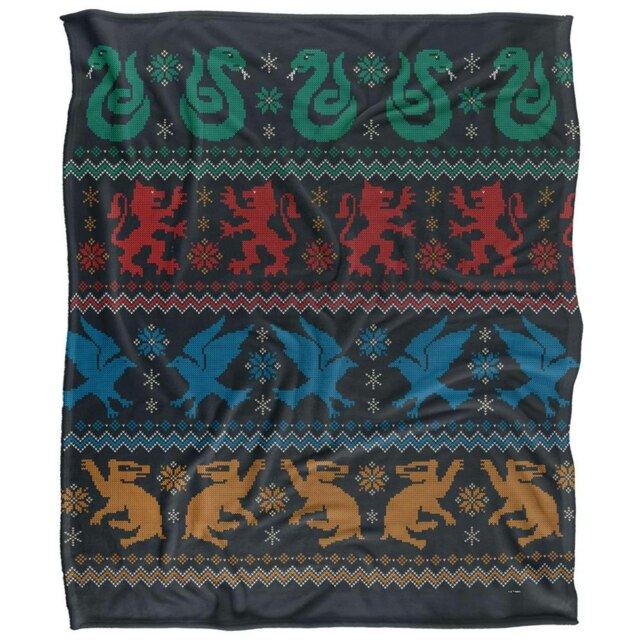 Harry Potter Hogwarts Houses Winter Blanket - Multicoloured - One Size