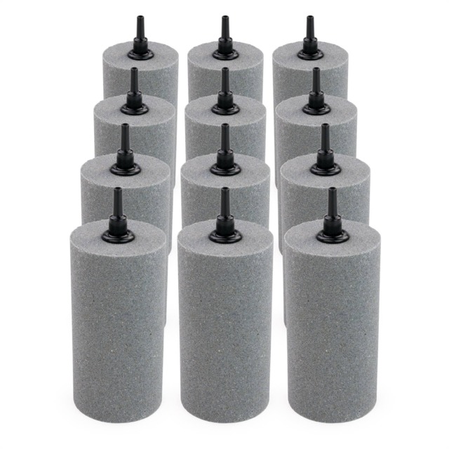 Pisces Pack of 12 Pond Airstone Tall Cylinder 50 x 100mm