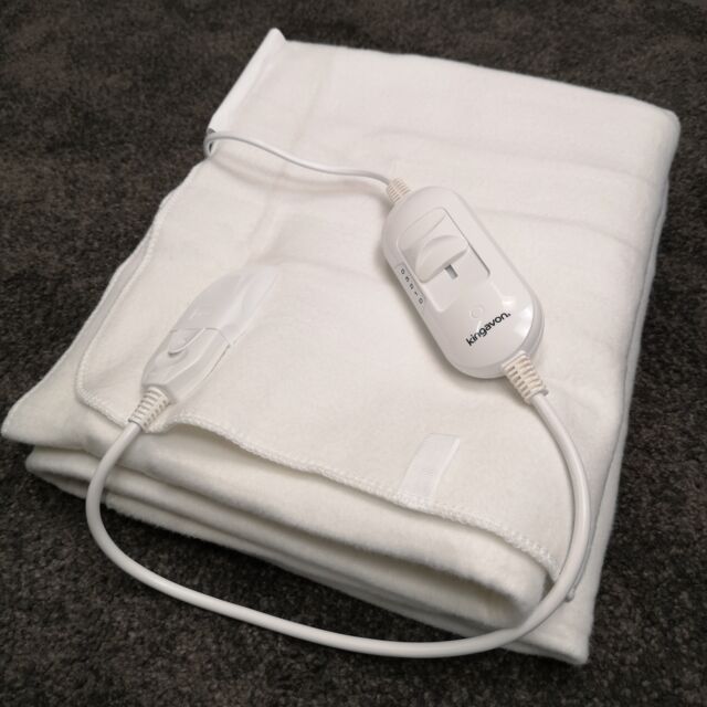 120cm 60W Double White Electric Blanket with Temperature Settings