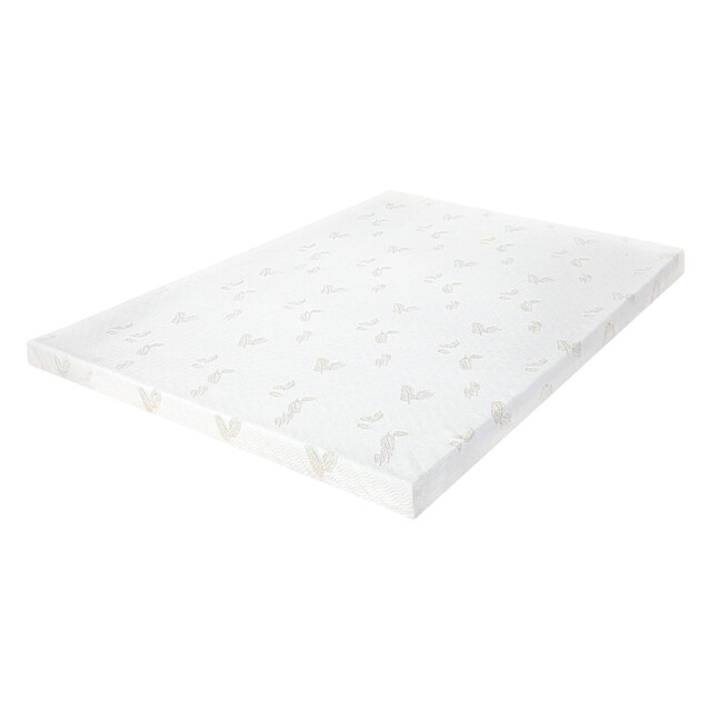 Lavio Memory Foam Mattress Topper 7cm Single Dual Layer Pressure Relief Washable White S Single
