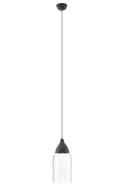 Orsina Grey Glass and Iron Pendant Light