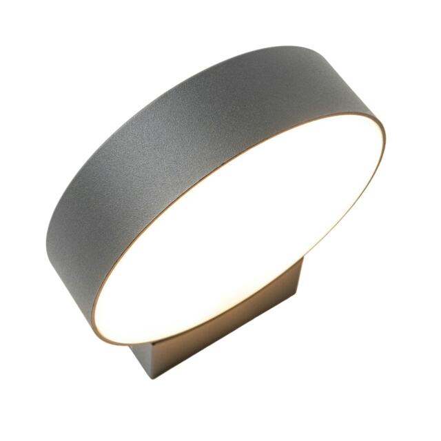 CGC DARCY Anthracite Dark Grey Adjustable Round LED Outdoor Wall Light 3000k Warm White IP54 Black