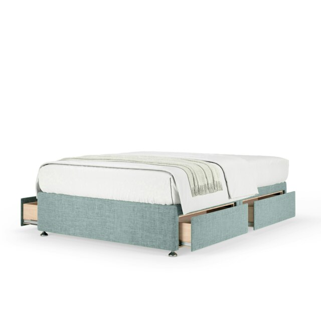 Majestic 1000 Pocket Sprung Duckegg Linen 4 Drawer Divan Set Super King