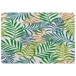 Green Tropical Palm Leaves Designer Rug Multi
