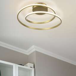 COSYLYTE Alston Double Ring Integr. LED Modern Ceiling Light - Brushed Brass Bronze Brushed Brass 1
