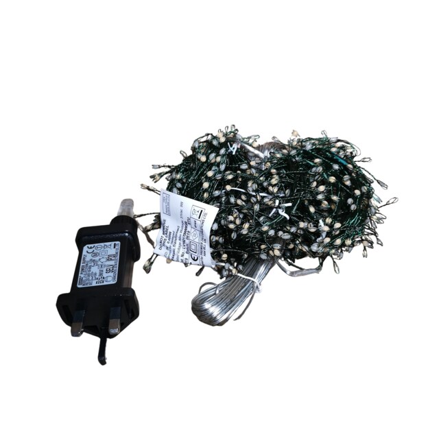 1000 LED 20m Premier Tree Ultra Brights Indoor Outdoor Multifunction Christmas Lights with Timer on Green Wire in Cool White