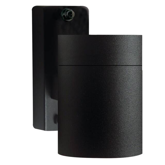 Nordlux Tin Outdoor Wall Light Black Metal Solar GU10 Sensor Weatherproof - Mains Powered, IP54 Black Black