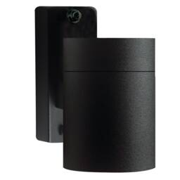 Nordlux Tin Outdoor Wall Light Black Metal Solar GU10 Sensor Weatherproof - Mains Powered, IP54 Black Black