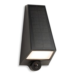Augusta Solar Wall Light with PIR Black 6.5w LED 100lm 3000K IP65