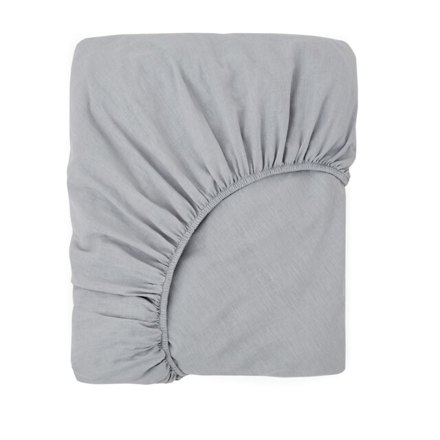 Touch Of Linen - Ice Blue - Fitted Sheet Blue Ice Blue Super King
